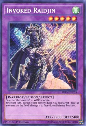 Invoked Raidjin (FUEN-EN028) - Fusion Enforcers Unlimited - Premium Yugioh Single from Konami - Just $0.81! Shop now at Game Crave Tournament Store