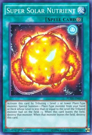 Super Solar Nutrient (FUEN-EN055) - Fusion Enforcers 1st Edition - Premium Yugioh Single from Konami - Just $1.33! Shop now at Game Crave Tournament Store