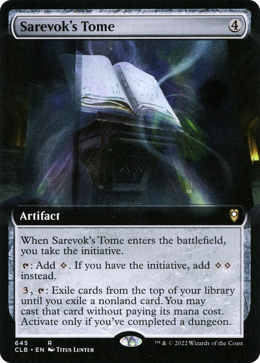 Sarevok's Tome (CLB-645) - Commander Legends: Battle for Baldur's Gate: (Extended Art) - Premium MTG Single from Wizards of the Coast - Just $0.34! Shop now at Game Crave Tournament Store