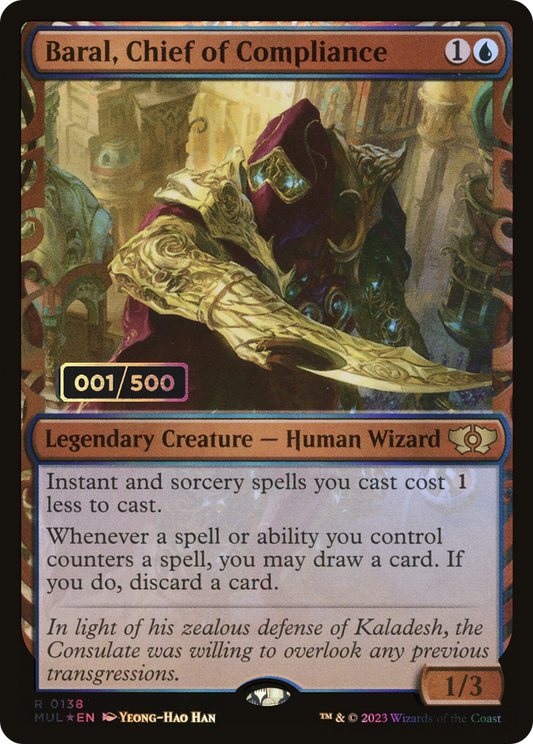 Baral, Chief of Compliance (MUL-138Z) - Multiverse Legends: (Showcase) Foil - Premium MTG Single from Wizards of the Coast - Just $151.85! Shop now at Game Crave Tournament Store
