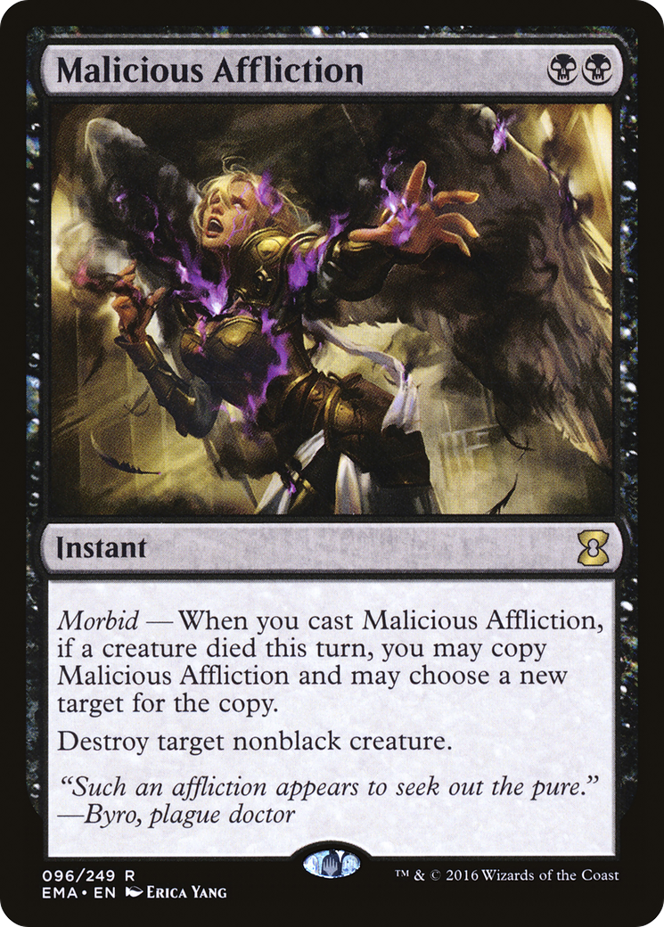 Malicious Affliction (EMA-096) - Eternal Masters Foil - Premium MTG Single from Wizards of the Coast - Just $1.39! Shop now at Game Crave Tournament Store