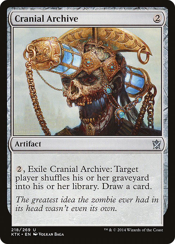 Cranial Archive (KTK-218) - Khans of Tarkir - Premium MTG Single from Wizards of the Coast - Just $0.25! Shop now at Game Crave Tournament Store