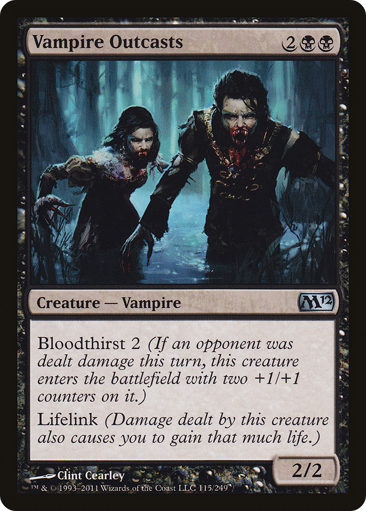 Vampire Outcasts (M12-115) - Magic 2012 - Premium MTG Single from Wizards of the Coast - Just $0.08! Shop now at Game Crave Tournament Store