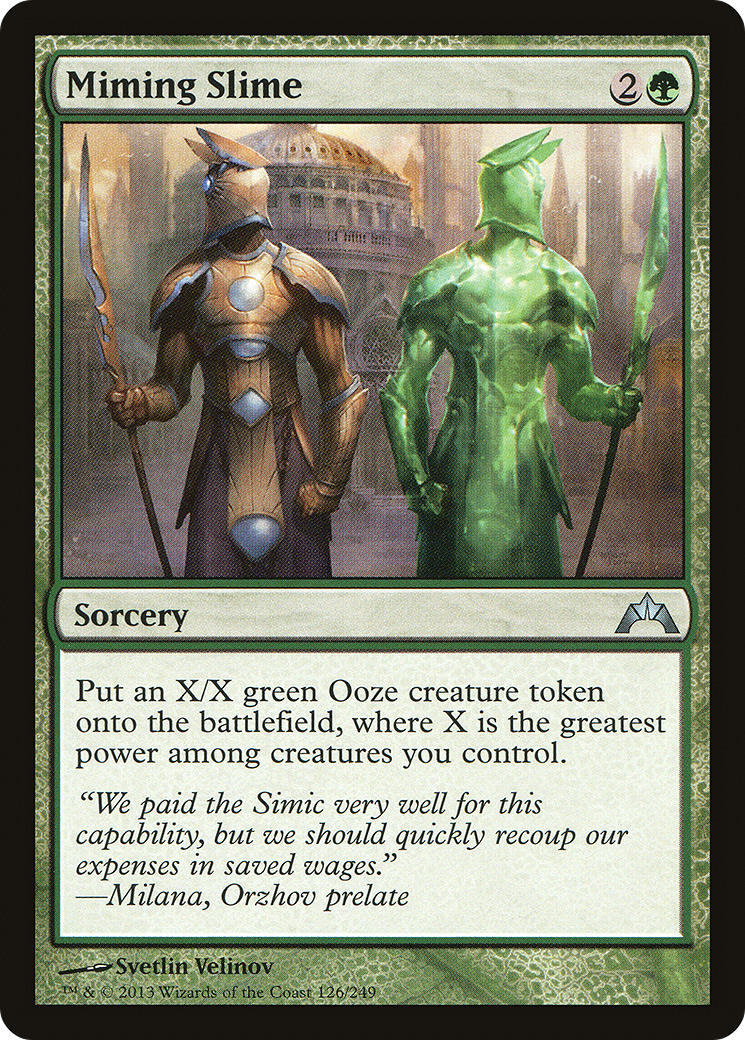 Miming Slime (GTC-126) - Gatecrash Foil - Premium MTG Single from Wizards of the Coast - Just $0.14! Shop now at Game Crave Tournament Store