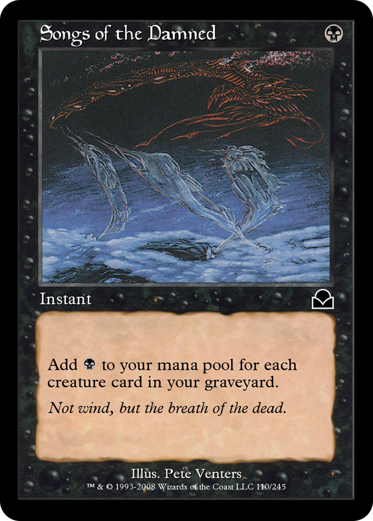 Songs of the Damned (ME2-110) - Masters Edition II - Premium MTG Single from Wizards of the Coast - Just $0! Shop now at Game Crave Tournament Store