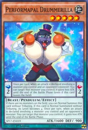 Performapal Drummerilla (Starfoil) (SP17-EN019) - Star Pack - Battle Royal 1st Edition - Premium Yugioh Single from Konami - Just $0.25! Shop now at Game Crave Tournament Store
