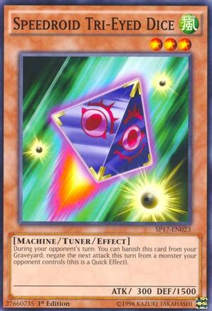 Speedroid Tri-Eyed Dice (SP17-EN023) - Star Pack - Battle Royal 1st Edition - Premium Yugioh Single from Konami - Just $0.34! Shop now at Game Crave Tournament Store