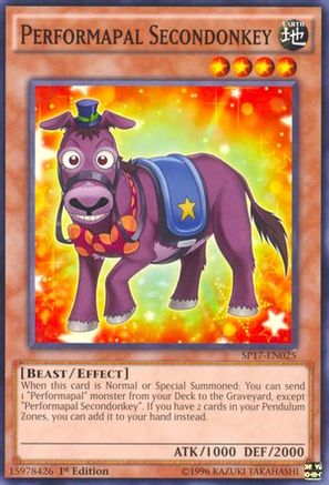 Performapal Secondonkey (Starfoil) (SP17-EN025) - Star Pack - Battle Royal 1st Edition - Premium Yugioh Single from Konami - Just $0.25! Shop now at Game Crave Tournament Store