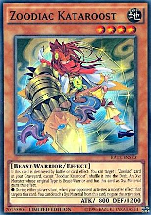 Zoodiac Kataroost (RATE-ENSE3) - Raging Tempest Limited - Premium Yugioh Single from Konami - Just $0.28! Shop now at Game Crave Tournament Store