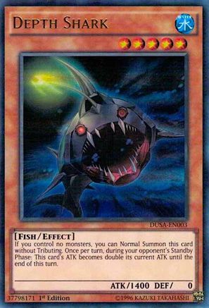 Depth Shark (DUSA-EN003) - Duelist Saga 1st Edition - Premium Yugioh Single from Konami - Just $0.08! Shop now at Game Crave Tournament Store