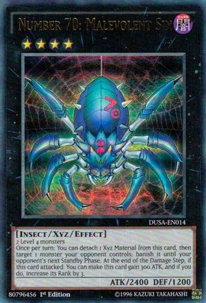Number 70: Malevolent Sin (DUSA-EN014) - Duelist Saga 1st Edition - Premium Yugioh Single from Konami - Just $1.02! Shop now at Game Crave Tournament Store