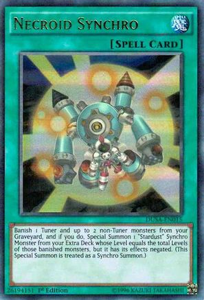 Necroid Synchro (DUSA-EN015) - Duelist Saga 1st Edition - Premium Yugioh Single from Konami - Just $0.25! Shop now at Game Crave Tournament Store