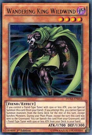 Wandering King Wildwind (DUSA-EN016) - Duelist Saga 1st Edition - Premium Yugioh Single from Konami - Just $0.59! Shop now at Game Crave Tournament Store