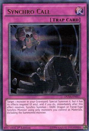 Synchro Call (DUSA-EN017) - Duelist Saga 1st Edition - Premium Yugioh Single from Konami - Just $0.46! Shop now at Game Crave Tournament Store