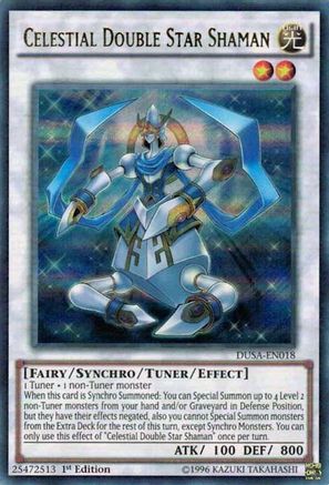 Celestial Double Star Shaman (DUSA-EN018) - Duelist Saga 1st Edition - Premium Yugioh Single from Konami - Just $2.26! Shop now at Game Crave Tournament Store