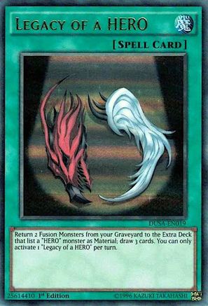 Legacy of a HERO (DUSA-EN019) - Duelist Saga 1st Edition - Premium Yugioh Single from Konami - Just $2.33! Shop now at Game Crave Tournament Store