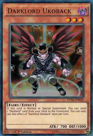Darklord Ukoback (DUSA-EN022) - Duelist Saga 1st Edition - Premium Yugioh Single from Konami - Just $2.87! Shop now at Game Crave Tournament Store