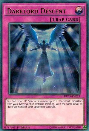 Darklord Descent (DUSA-EN023) - Duelist Saga 1st Edition - Premium Yugioh Single from Konami - Just $0.29! Shop now at Game Crave Tournament Store