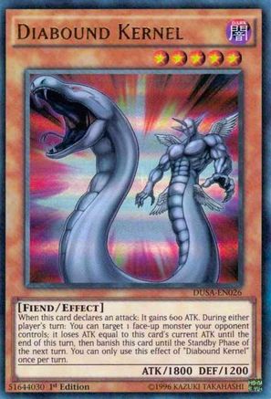 Diabound Kernel (DUSA-EN026) - Duelist Saga 1st Edition - Premium Yugioh Single from Konami - Just $0.37! Shop now at Game Crave Tournament Store