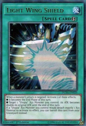 Light Wing Shield (DUSA-EN039) - Duelist Saga 1st Edition - Premium Yugioh Single from Konami - Just $0.25! Shop now at Game Crave Tournament Store