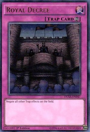 Royal Decree (DUSA-EN047) - Duelist Saga 1st Edition - Premium Yugioh Single from Konami - Just $1.01! Shop now at Game Crave Tournament Store