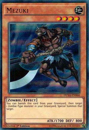 Mezuki (DUSA-EN064) - Duelist Saga 1st Edition - Premium Yugioh Single from Konami - Just $0.86! Shop now at Game Crave Tournament Store