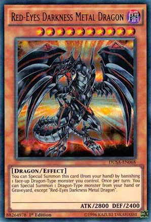 Red-Eyes Darkness Metal Dragon (DUSA-EN068) - Duelist Saga 1st Edition - Premium Yugioh Single from Konami - Just $1.41! Shop now at Game Crave Tournament Store