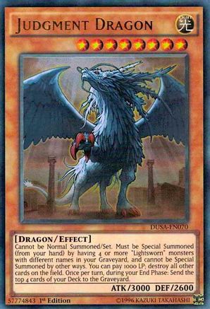 Judgment Dragon (DUSA-EN070) - Duelist Saga 1st Edition - Premium Yugioh Single from Konami - Just $1.38! Shop now at Game Crave Tournament Store