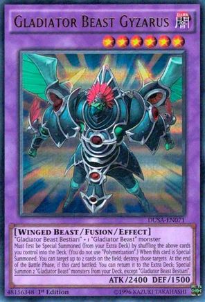 Gladiator Beast Gyzarus (DUSA-EN071) - Duelist Saga 1st Edition - Premium Yugioh Single from Konami - Just $1.47! Shop now at Game Crave Tournament Store