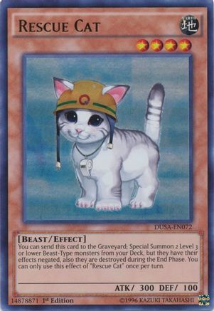 Rescue Cat (DUSA-EN072) - Duelist Saga 1st Edition - Premium Yugioh Single from Konami - Just $0.45! Shop now at Game Crave Tournament Store