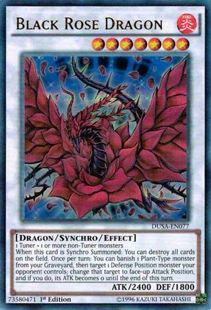 Black Rose Dragon (DUSA-EN077) - Duelist Saga 1st Edition - Premium Yugioh Single from Konami - Just $1.24! Shop now at Game Crave Tournament Store