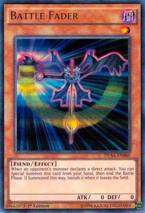 Battle Fader (DUSA-EN080) - Duelist Saga 1st Edition - Premium Yugioh Single from Konami - Just $1.98! Shop now at Game Crave Tournament Store