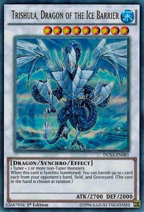 Trishula, Dragon of the Ice Barrier (DUSA-EN081) - Duelist Saga 1st Edition - Premium Yugioh Single from Konami - Just $0.35! Shop now at Game Crave Tournament Store