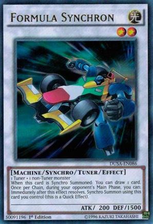 Formula Synchron (DUSA-EN086) - Duelist Saga 1st Edition - Premium Yugioh Single from Konami - Just $0.96! Shop now at Game Crave Tournament Store
