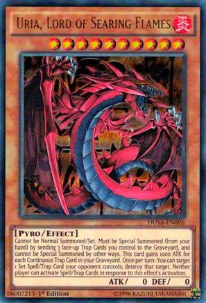 Uria, Lord of Searing Flames (DUSA-EN096) - Duelist Saga 1st Edition - Premium Yugioh Single from Konami - Just $0.58! Shop now at Game Crave Tournament Store