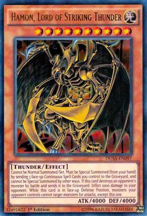 Hamon, Lord of Striking Thunder (DUSA-EN097) - Duelist Saga 1st Edition - Premium Yugioh Single from Konami - Just $0.39! Shop now at Game Crave Tournament Store