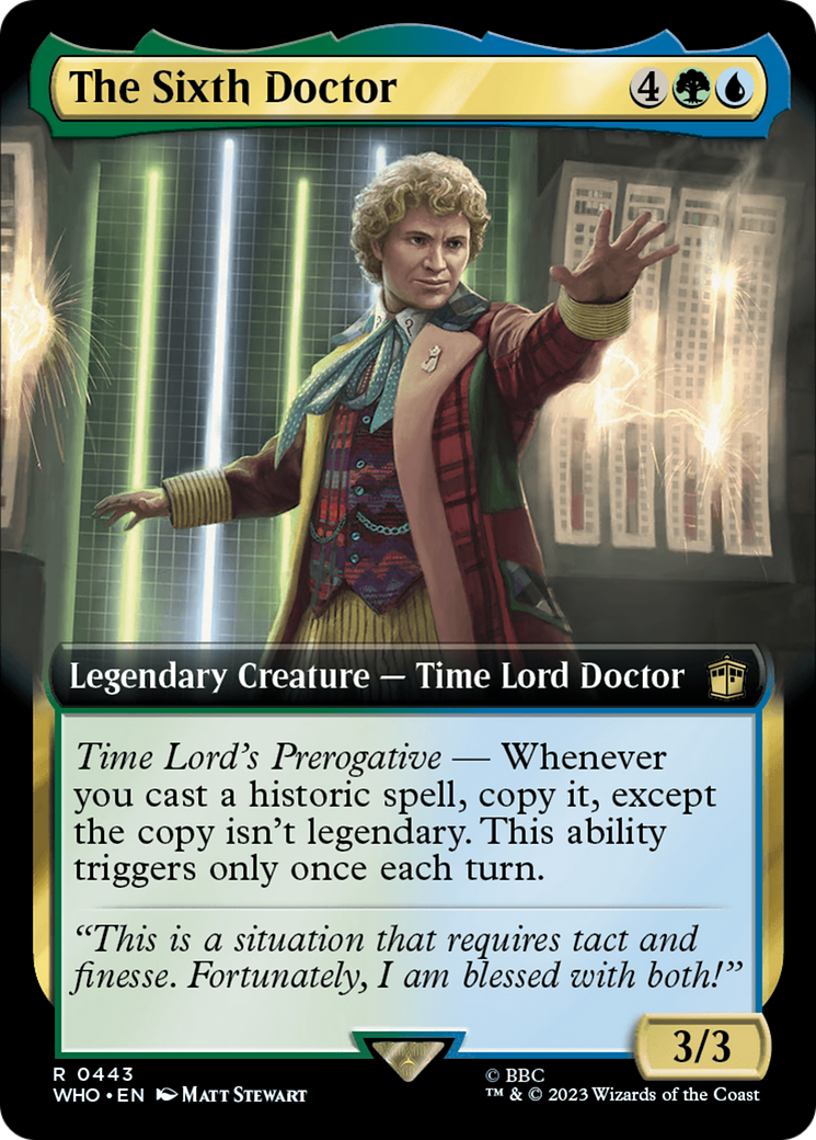 The Sixth Doctor (WHO-443) - Doctor Who: (Extended Art) - Premium MTG Single from Wizards of the Coast - Just $0.16! Shop now at Game Crave Tournament Store