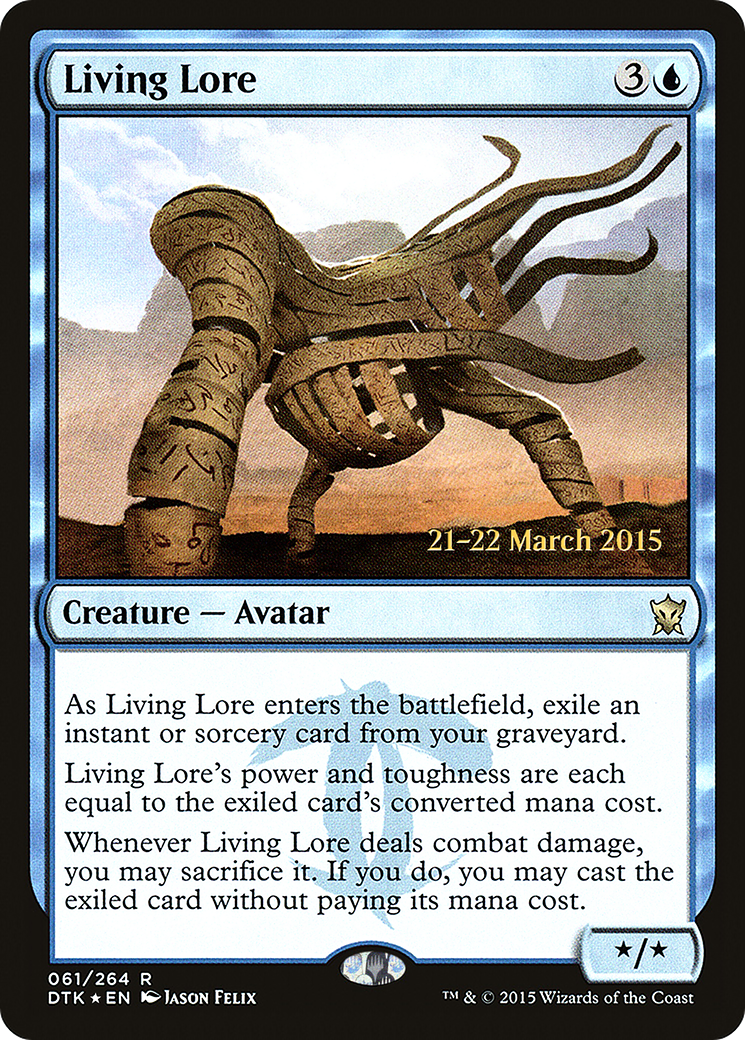 Living Lore (PDTK-61S) - Dragons of Tarkir Promos Foil - Premium MTG Single from Wizards of the Coast - Just $0.25! Shop now at Game Crave Tournament Store