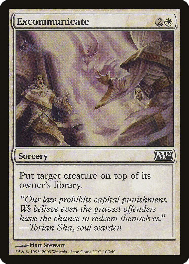 Excommunicate (M10-010) - Magic 2010 Foil - Premium MTG Single from Wizards of the Coast - Just $0.25! Shop now at Game Crave Tournament Store