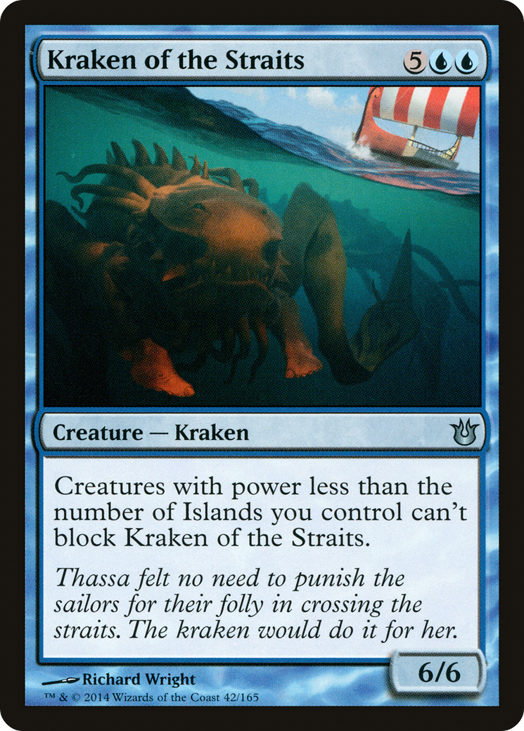 Kraken of the Straits (BNG-042) - Born of the Gods Foil - Premium MTG Single from Wizards of the Coast - Just $0.74! Shop now at Game Crave Tournament Store