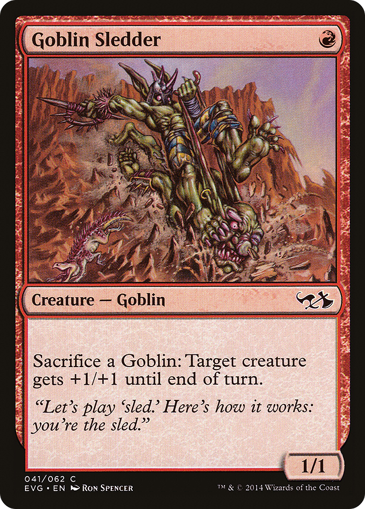 Goblin Sledder (EVG-041) - Duel Decks Anthology: Elves vs. Goblins - Premium MTG Single from Wizards of the Coast - Just $0.34! Shop now at Game Crave Tournament Store
