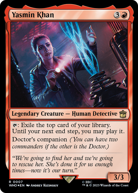 Yasmin Khan (WHO-007) - Doctor Who Foil - Premium MTG Single from Wizards of the Coast - Just $0.25! Shop now at Game Crave Tournament Store