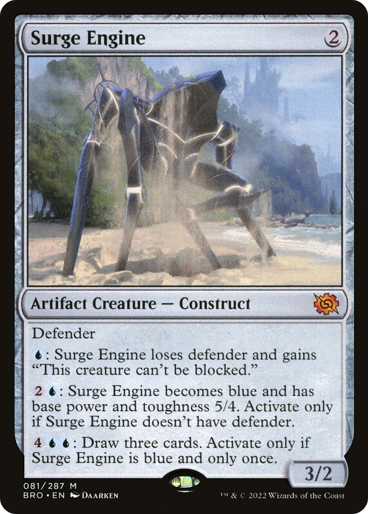 Surge Engine (BRO-081) - The Brothers' War Foil - Premium MTG Single from Wizards of the Coast - Just $0.18! Shop now at Game Crave Tournament Store