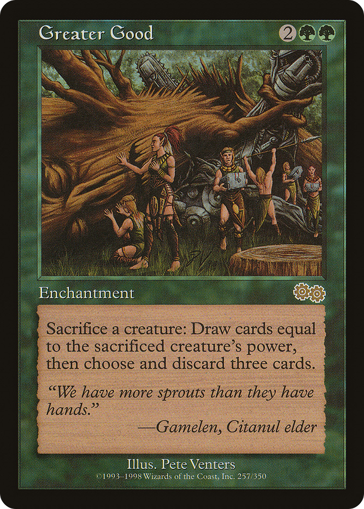 Greater Good (USG-257) - Urza's Saga - Premium MTG Single from Wizards of the Coast - Just $2.56! Shop now at Game Crave Tournament Store