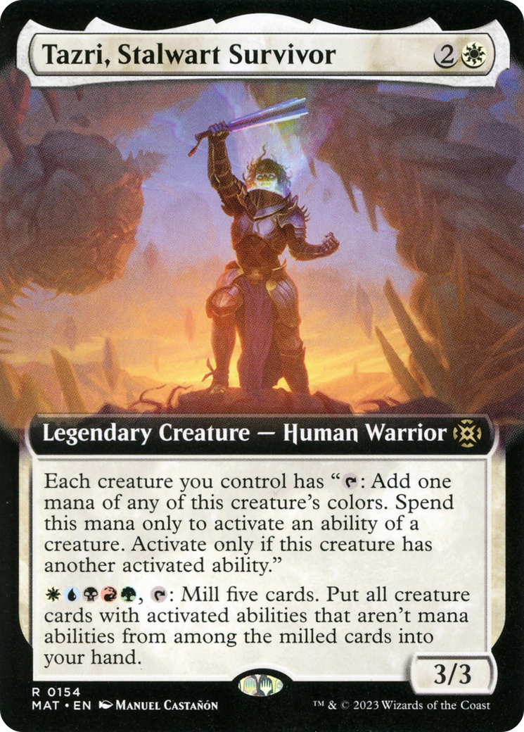 Tazri, Stalwart Survivor (MAT-154) - March of the Machine: The Aftermath: (Extended Art) Foil - Premium MTG Single from Wizards of the Coast - Just $0.08! Shop now at Game Crave Tournament Store