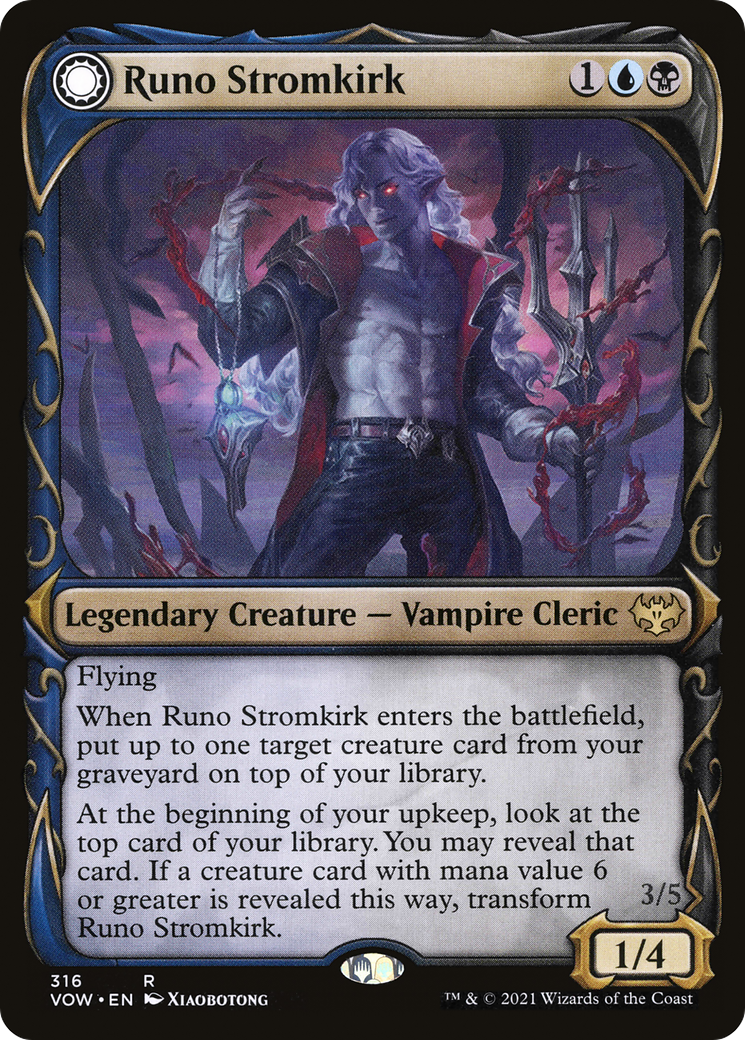 Runo Stromkirk // Krothuss, Lord of the Deep (VOW-316) - Innistrad: Crimson Vow: (Showcase, Double Faced Transform) - Premium MTG Single from Wizards of the Coast - Just $0.15! Shop now at Game Crave Tournament Store