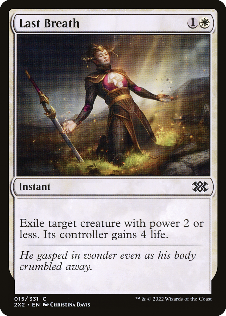 Last Breath (2X2-015) - Double Masters 2022 - Premium MTG Single from Wizards of the Coast - Just $0.08! Shop now at Game Crave Tournament Store