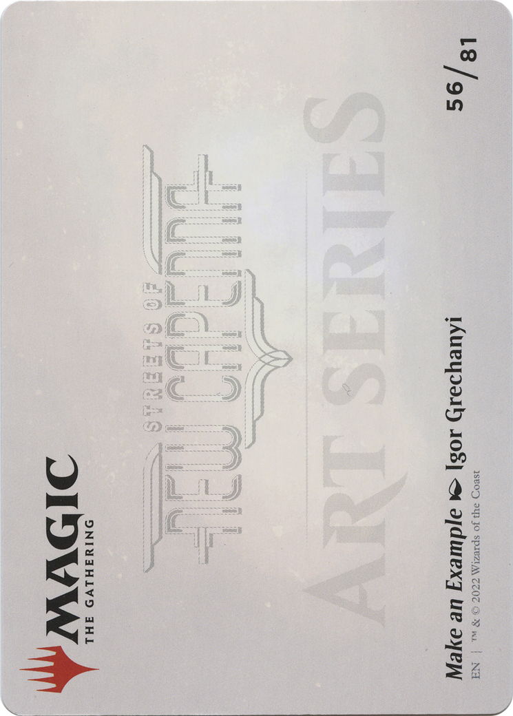 Make an Example // Make an Example (ASNC-056) - New Capenna Art Series (Borderless) - Premium MTG Single from Wizards of the Coast - Just $0! Shop now at Game Crave Tournament Store
