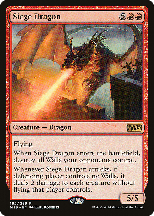 Siege Dragon (M15-162) - Magic 2015 - Premium MTG Single from Wizards of the Coast - Just $0.08! Shop now at Game Crave Tournament Store