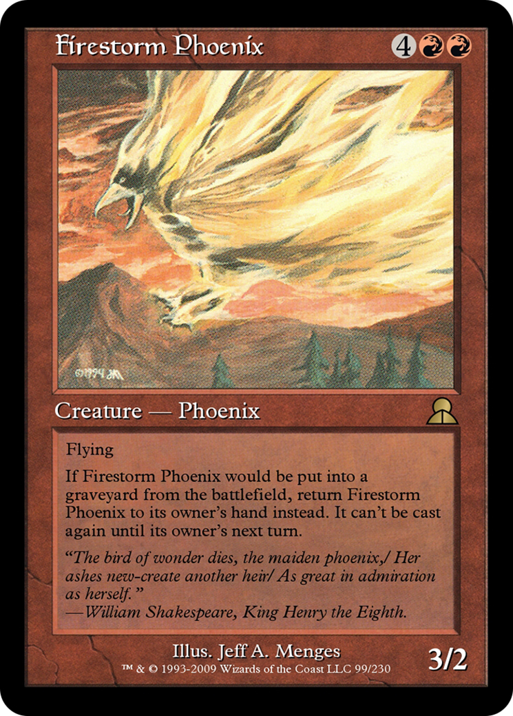 Firestorm Phoenix (ME3-099) - Masters Edition III - Premium MTG Single from Wizards of the Coast - Just $0! Shop now at Game Crave Tournament Store